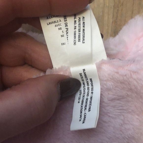 Blankets & Beyond Rabbit Lovey Plush Bunny Pink Security Blanket Fluffy Soft - Picture 10 of 11